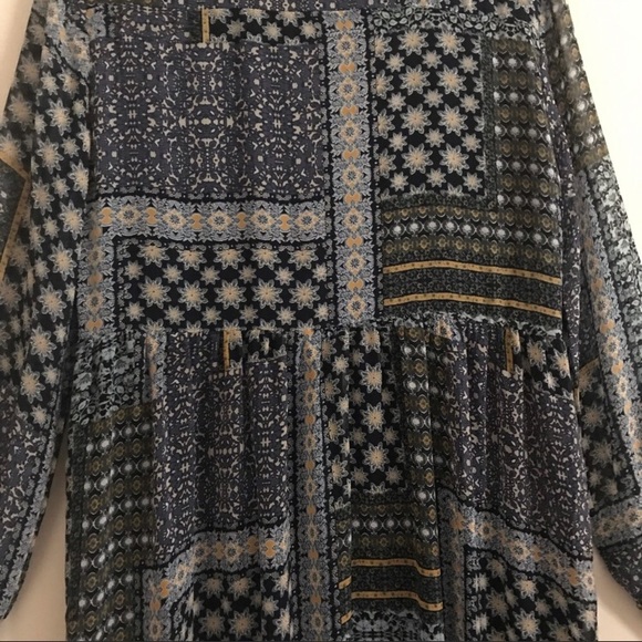 Romeo and Juliet Boho Long maxi dress button down - Picture 5 of 6